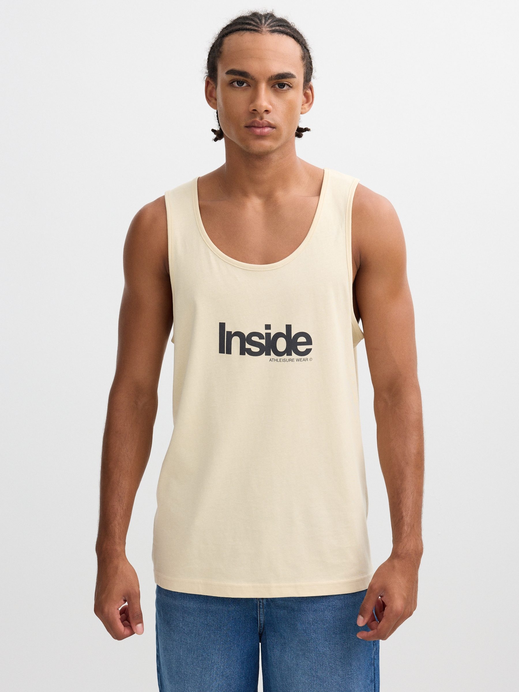 Camiseta de tirantes Inside, Beige, L