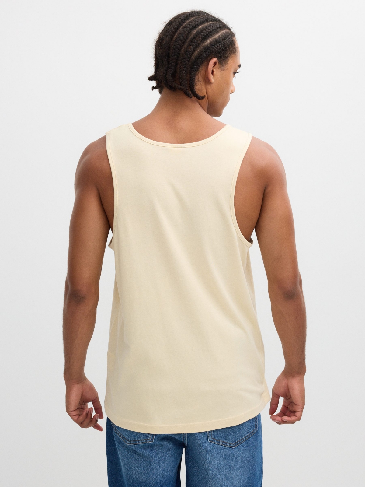 Inside tank top sand middle back view