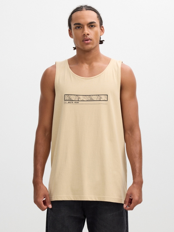 Camiseta de tirantes estampado mapa