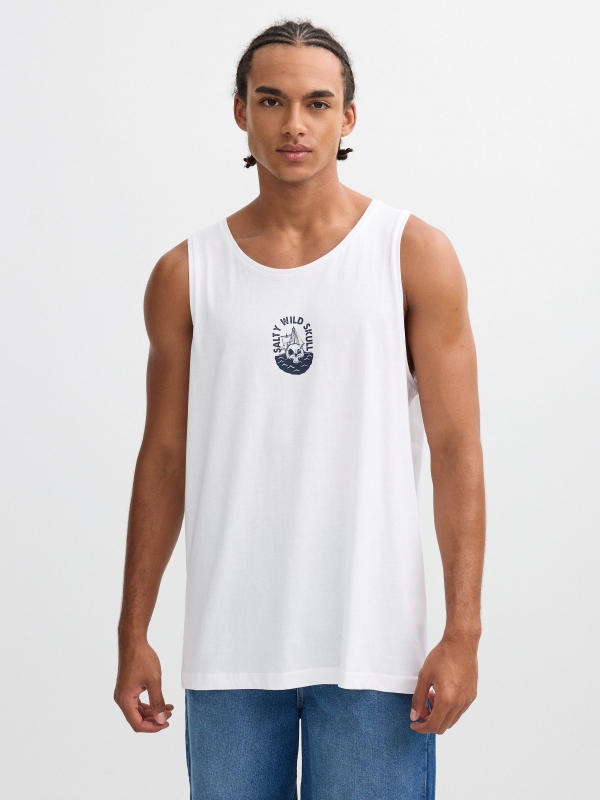 Camiseta de tirantes estampado calavera