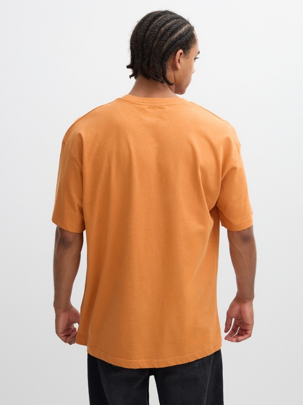 Camiseta social club Inside canela vista media trasera