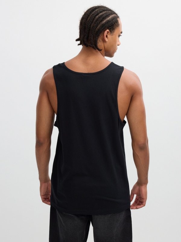 Inside tank top black middle back view