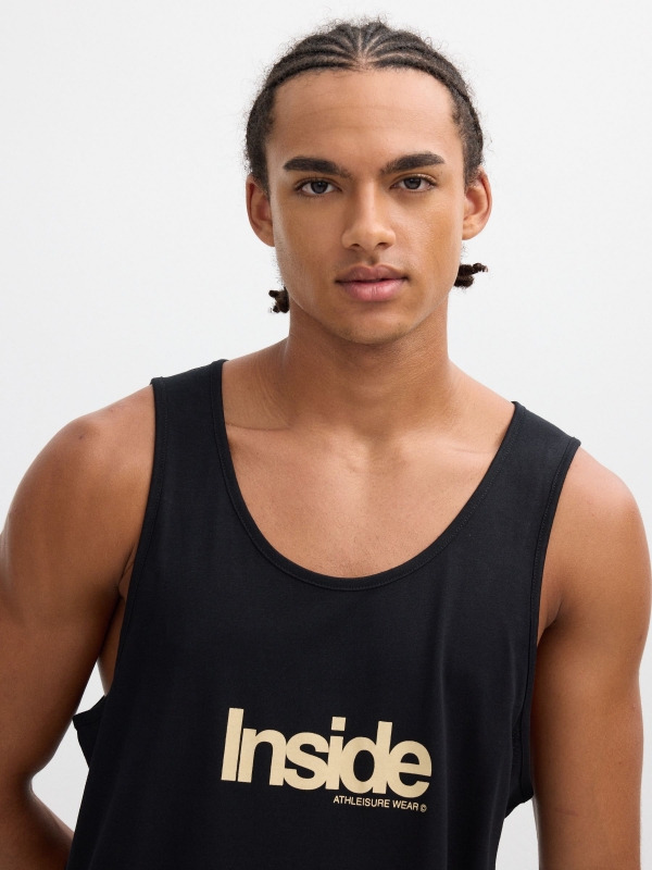 Inside tank top black detail view