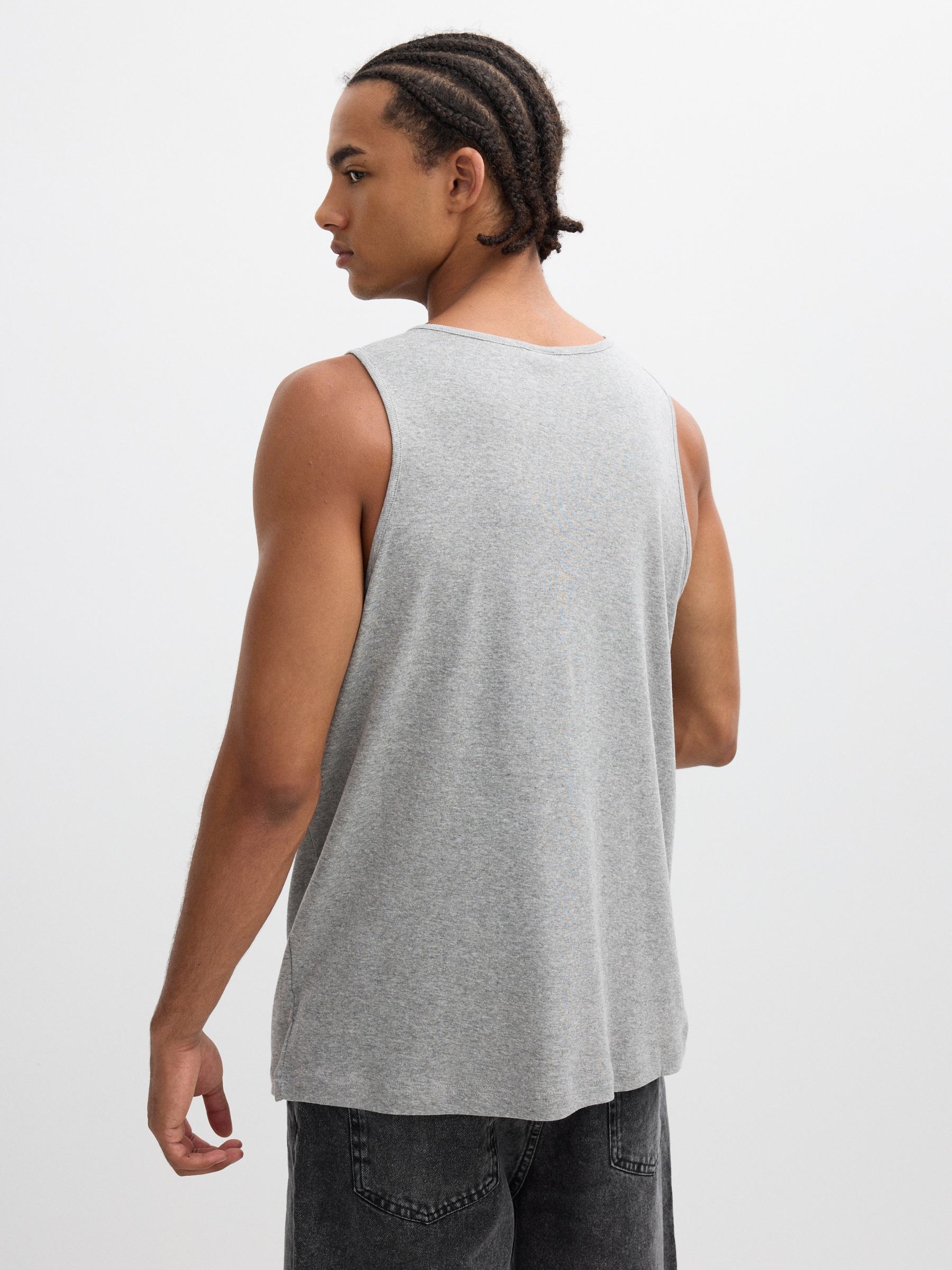 Camiseta de tirantes básica melange medio vista media frontal
