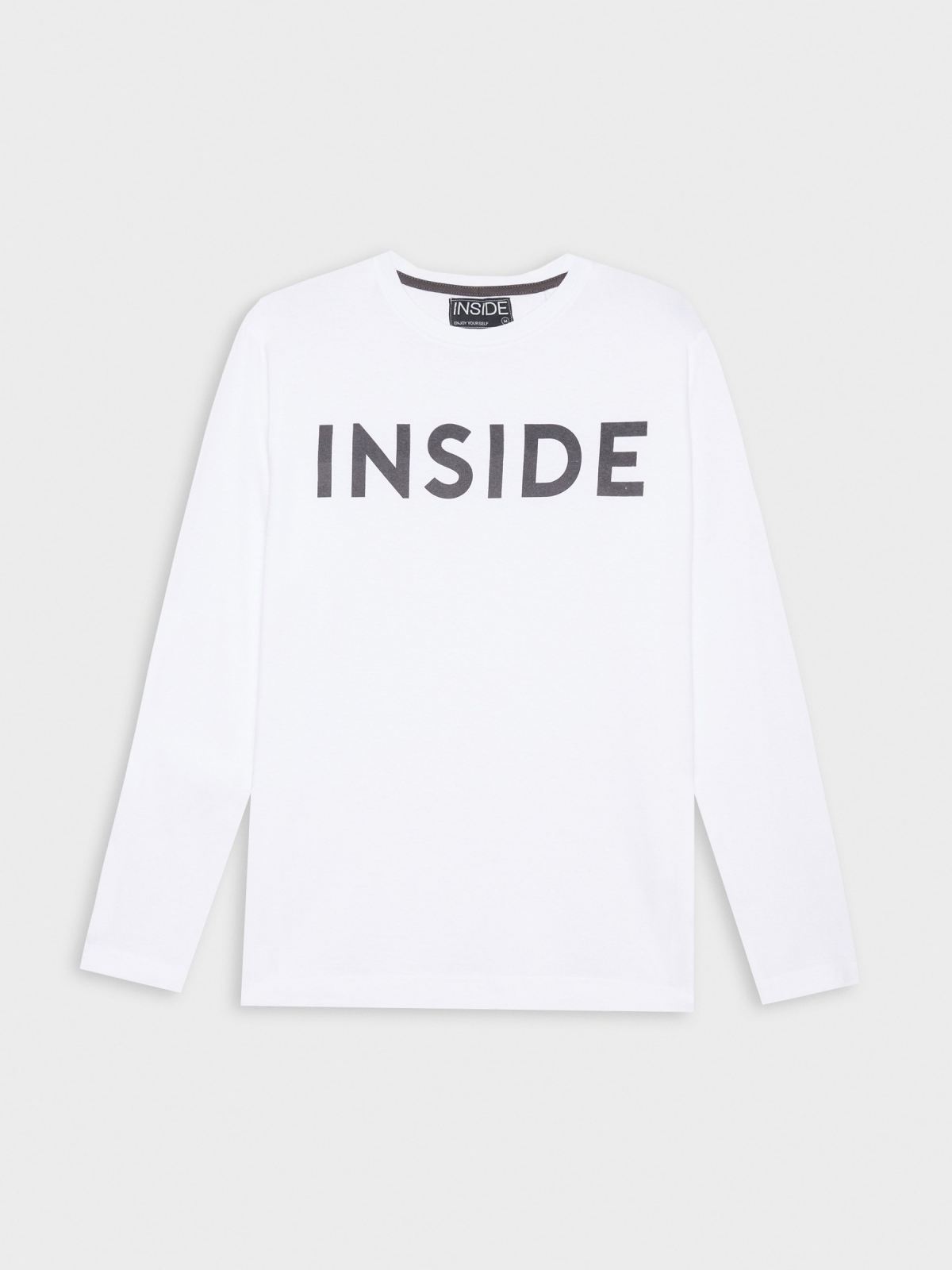 %Pto% T-shirt básica com logótipo branco