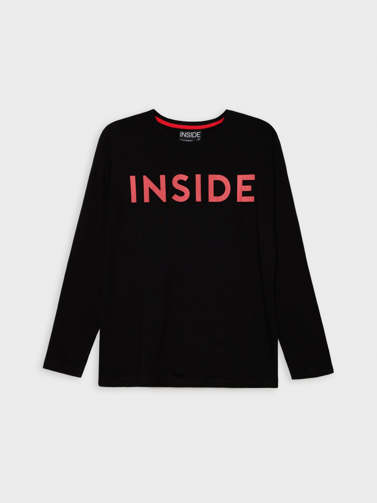 %Pto% T-shirt básica com logótipo preto