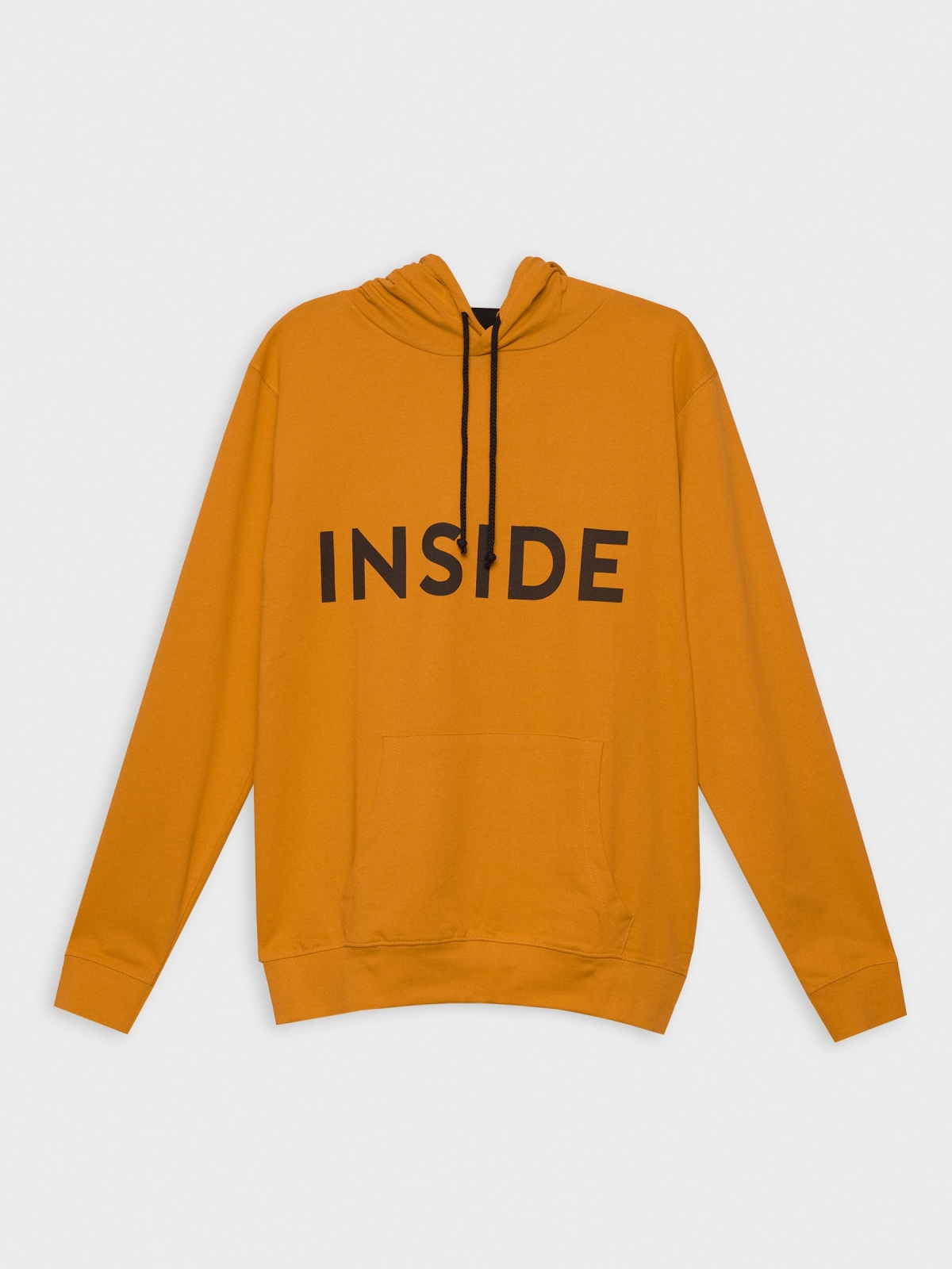 %Pto% Sudadera básica canguro amarillo