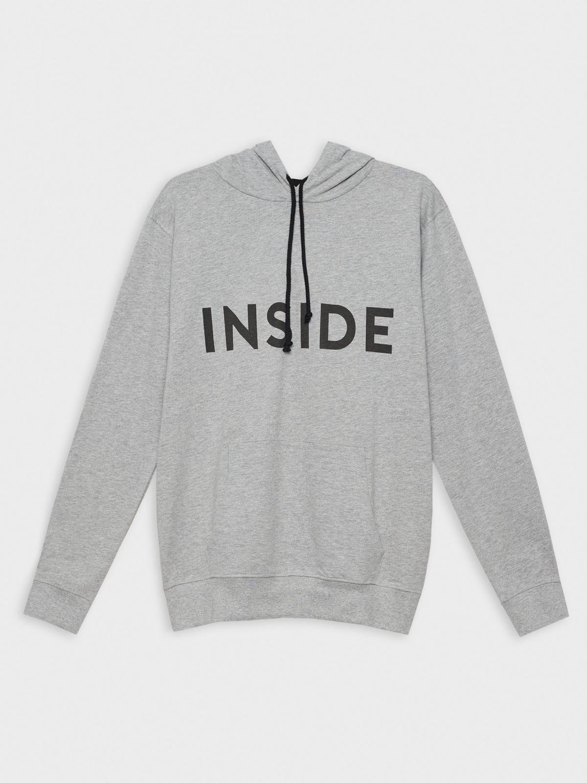 %Pto% Basic kangaroo sweatshirt melange grey