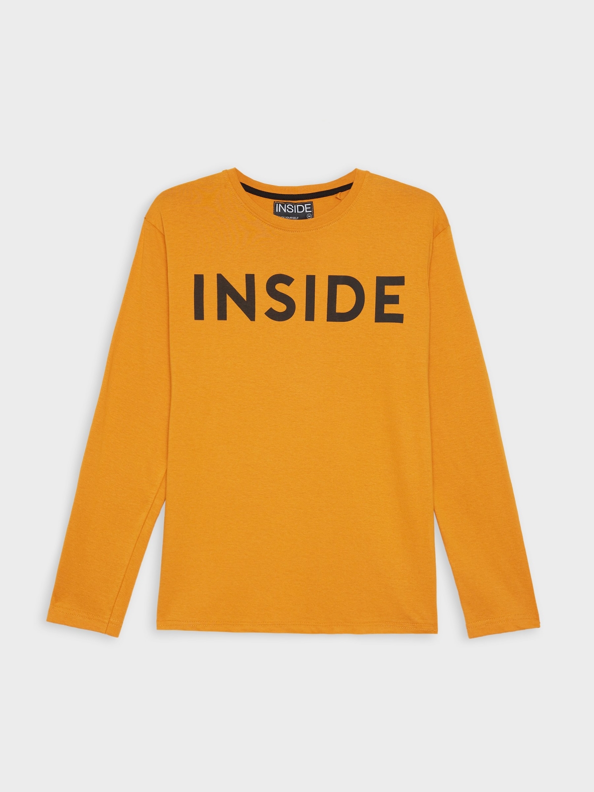%Pto% Basic T-shirt with logo ochre
