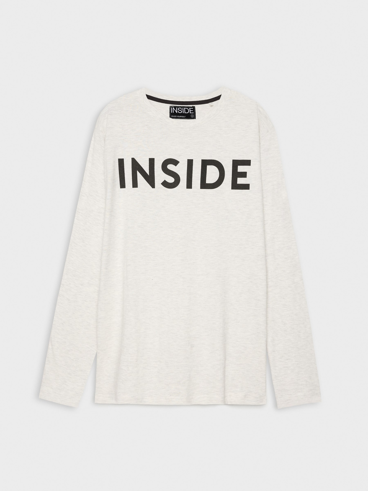 %Pto% Basic T-shirt with logo light melange