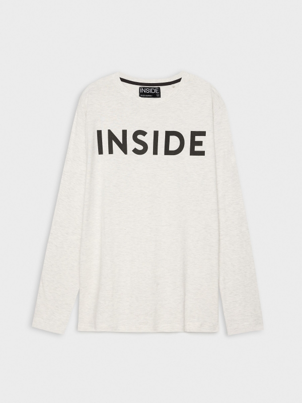  Basic T-shirt with logo light melange