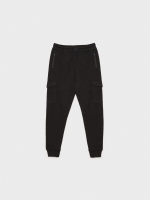 %Pto% Pantalón jogger de felpa negro vista frontal