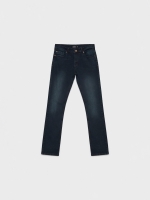 %Pto% Navy blue slim jeans dark blue front view