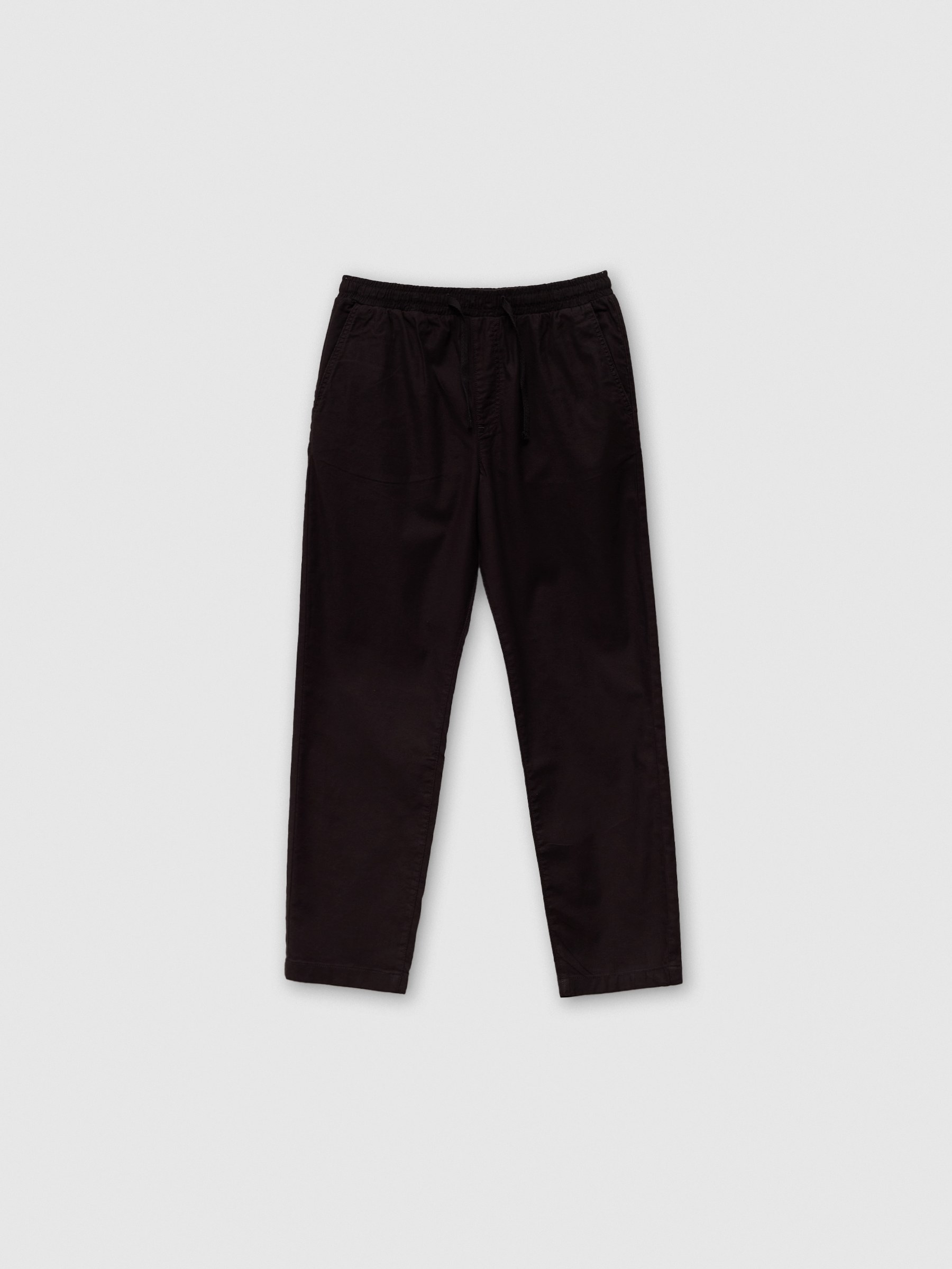 Calça linho preto vista geral frontal