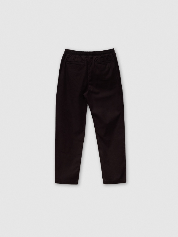 Pantalón lino negro vista trasera