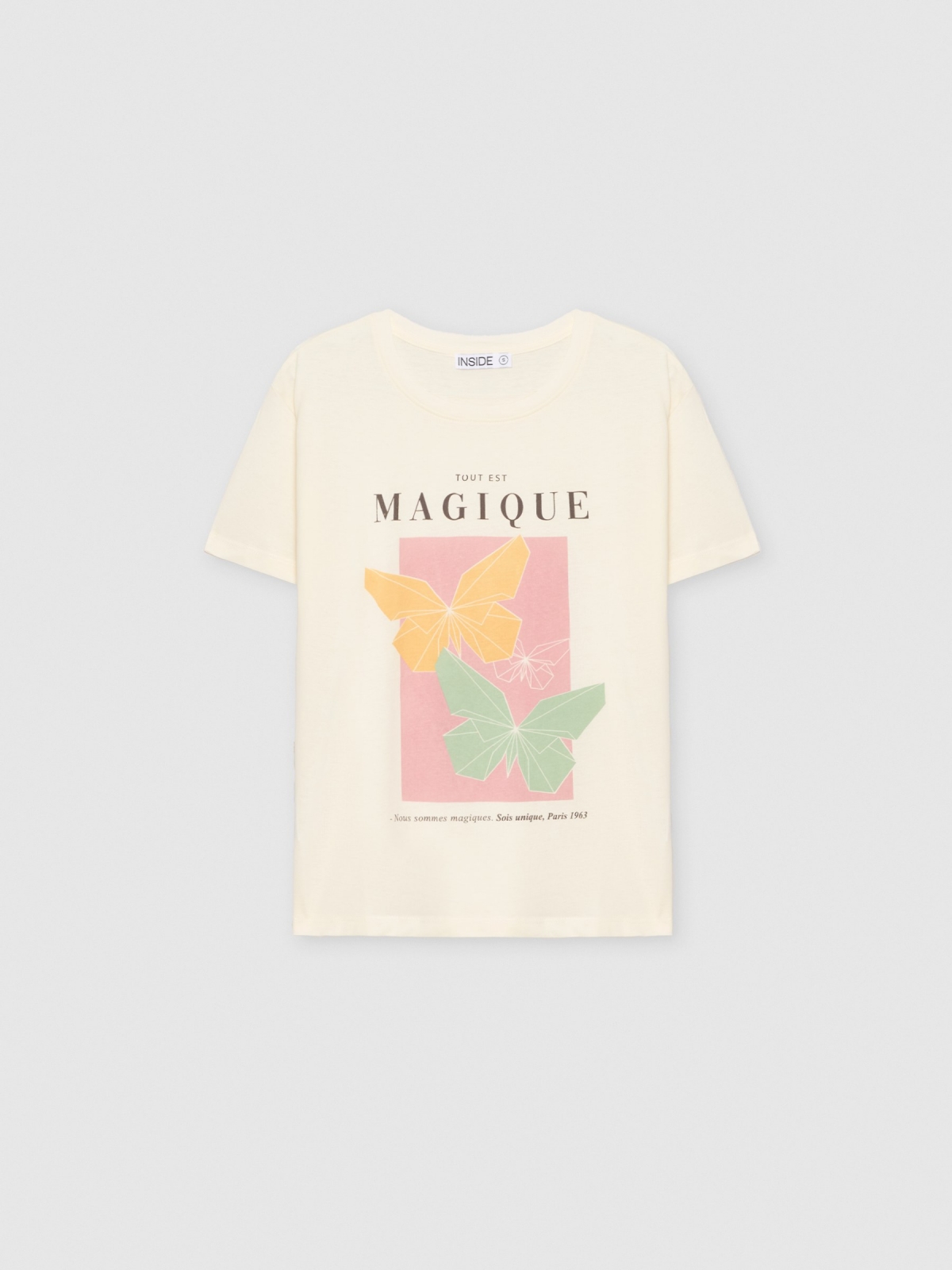  Camiseta estampada magia off white vista frontal