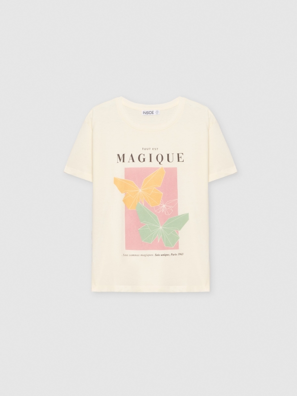  Magic print t-shirt off white front view
