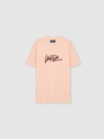 %Pto% Camiseta estampa texto Inside rosa nude vista frontal