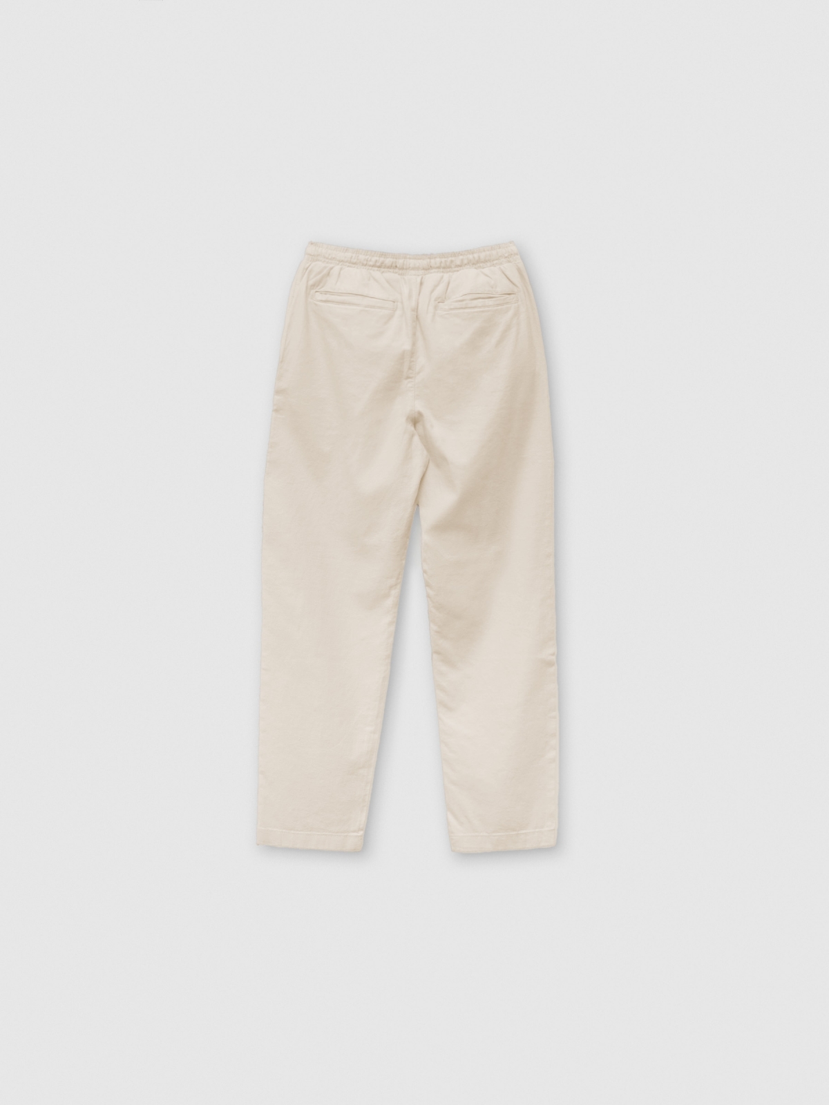 Linen pants beige back view
