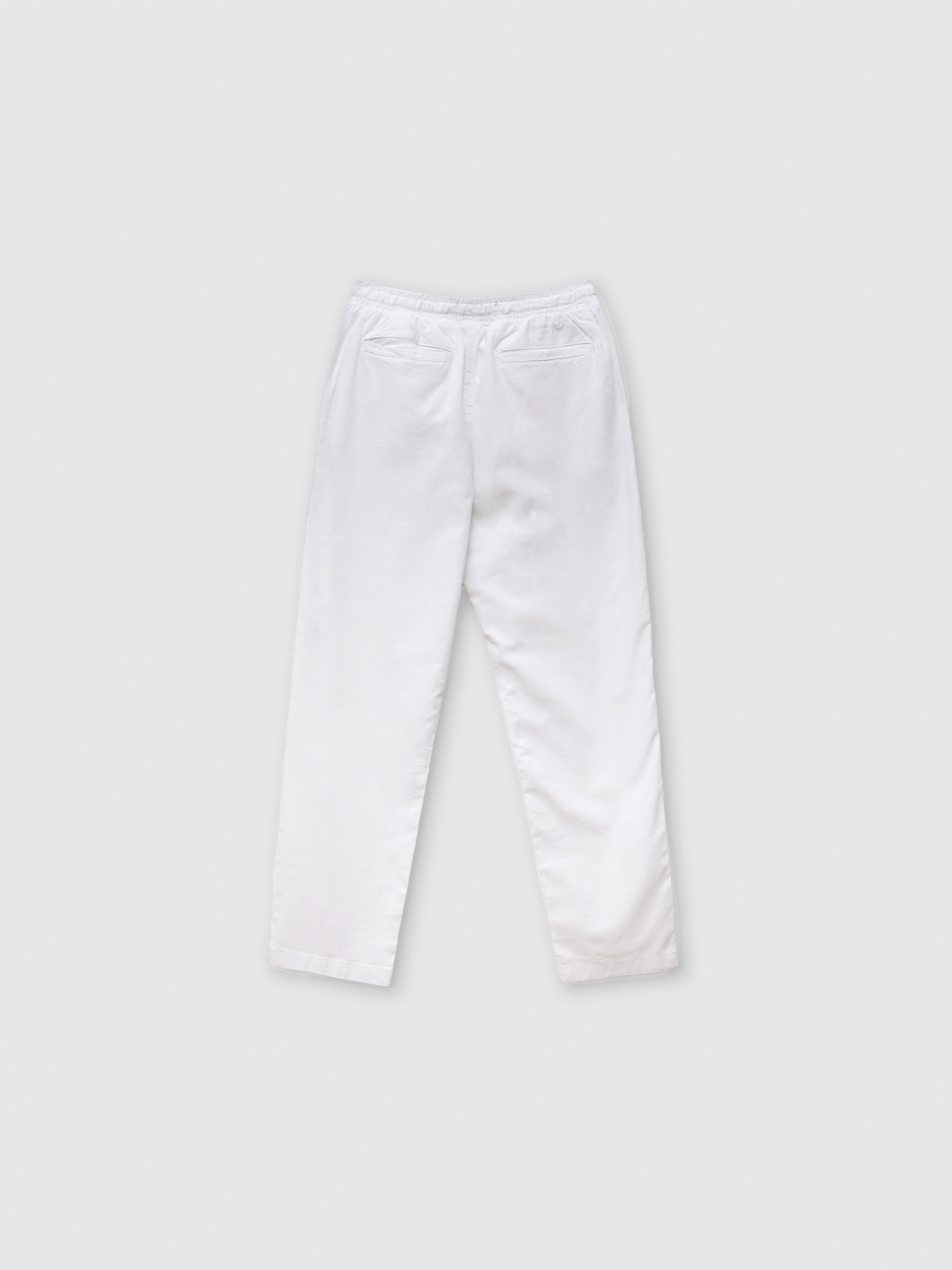 Linen pants off white front view