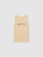 %Pto% Map print tank top sand front view