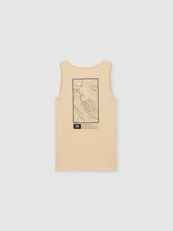Map print tank top sand back view
