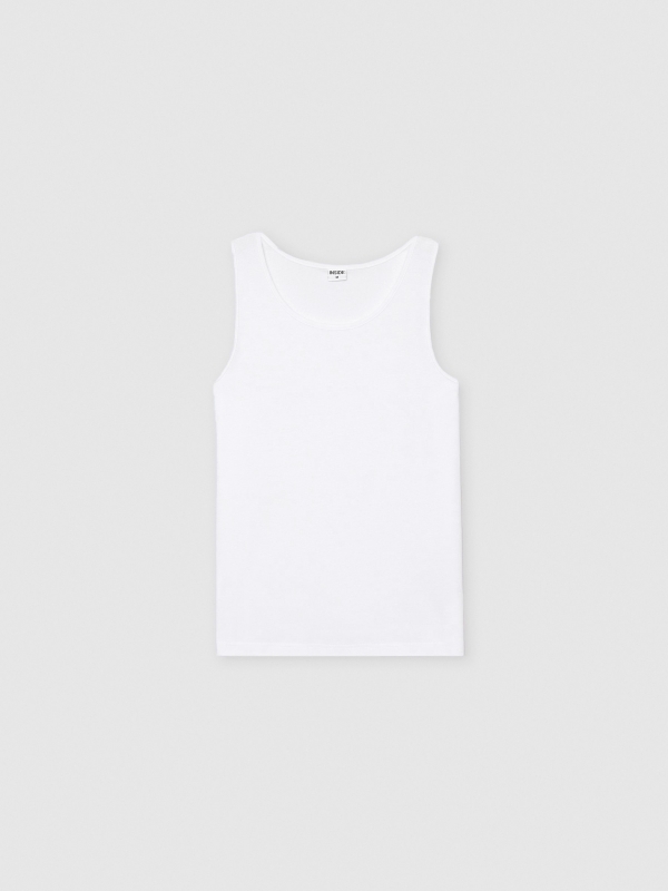 Camiseta de tirantes básica blanco vista frontal