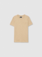 %Pto% Striped print t-shirt with pocket sand front view
