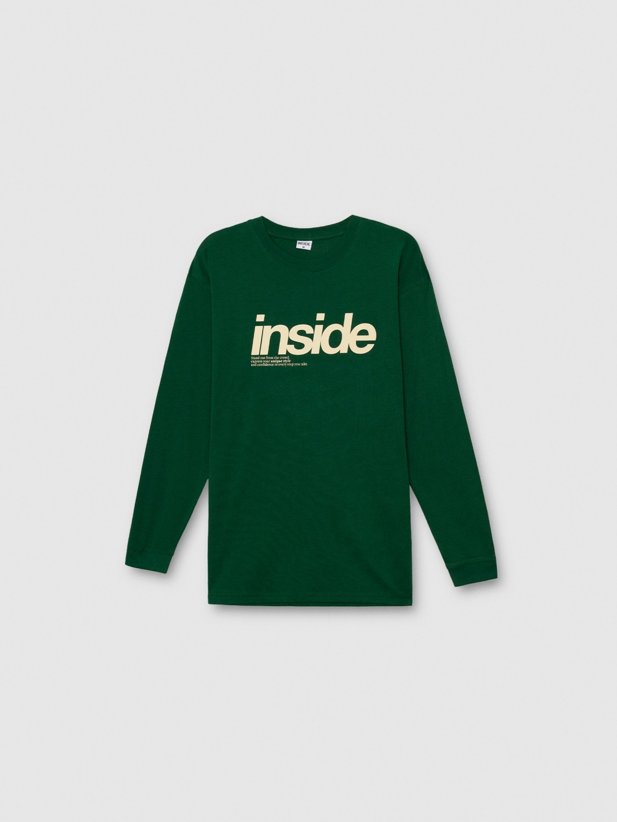 %Pto% Camiseta de manga longa Inside verde vista frontal