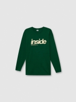 %Pto% Camiseta manga larga Inside verde vista frontal