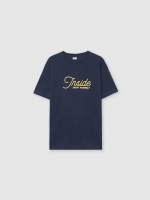 %Pto% T-shirt text Inside navy front view