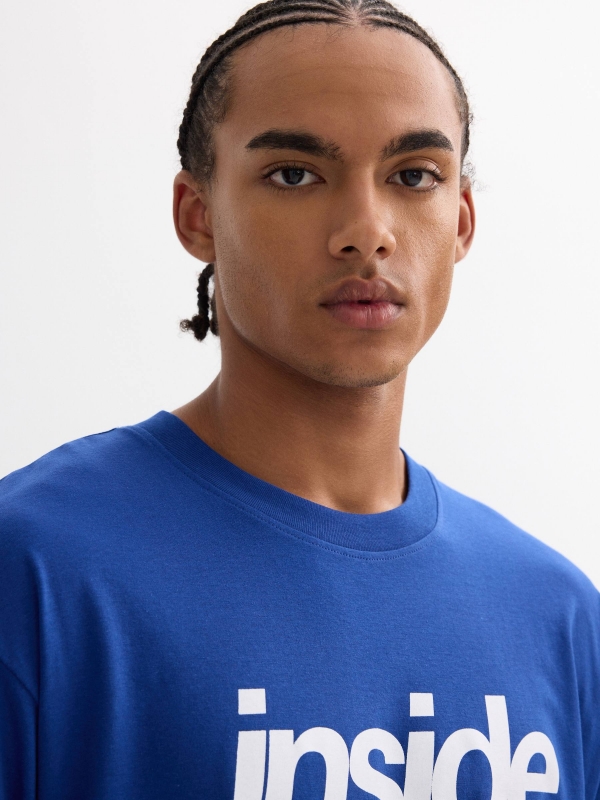 Long sleeve shirt Inside blue detail view