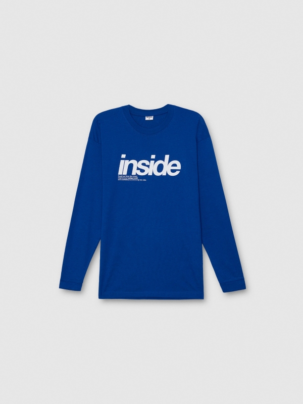  Camiseta manga larga Inside azul vista frontal