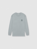 %Pto% Long sleeve t-shirt with work print blue front view