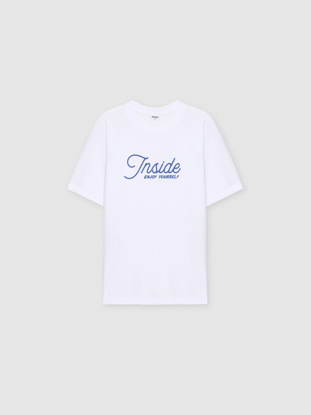  Camiseta texto Inside blanco vista frontal