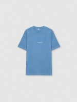 %Pto% Camiseta estampa texto azul vista frontal