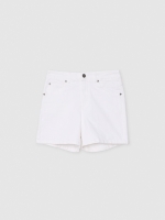 %Pto% Shorts tiro alto blanco vista frontal