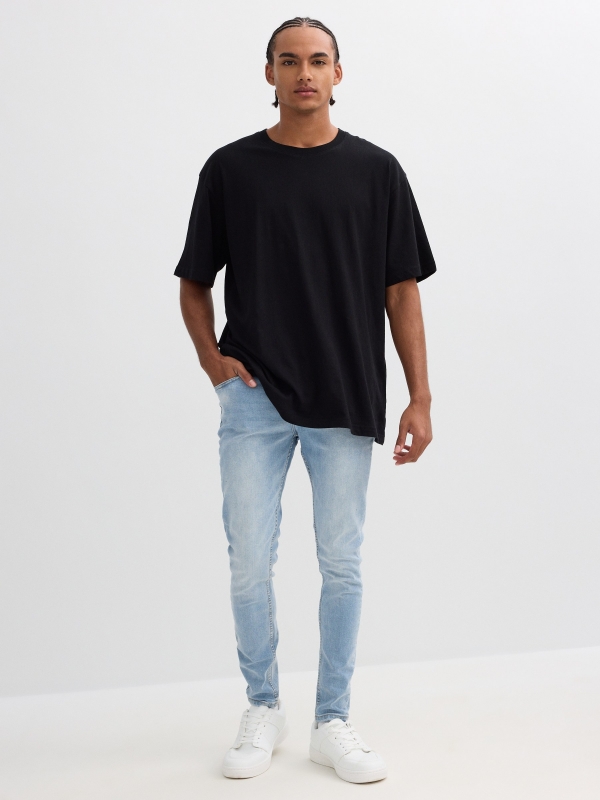 Jeans skinny azul claro azul vista general frontal