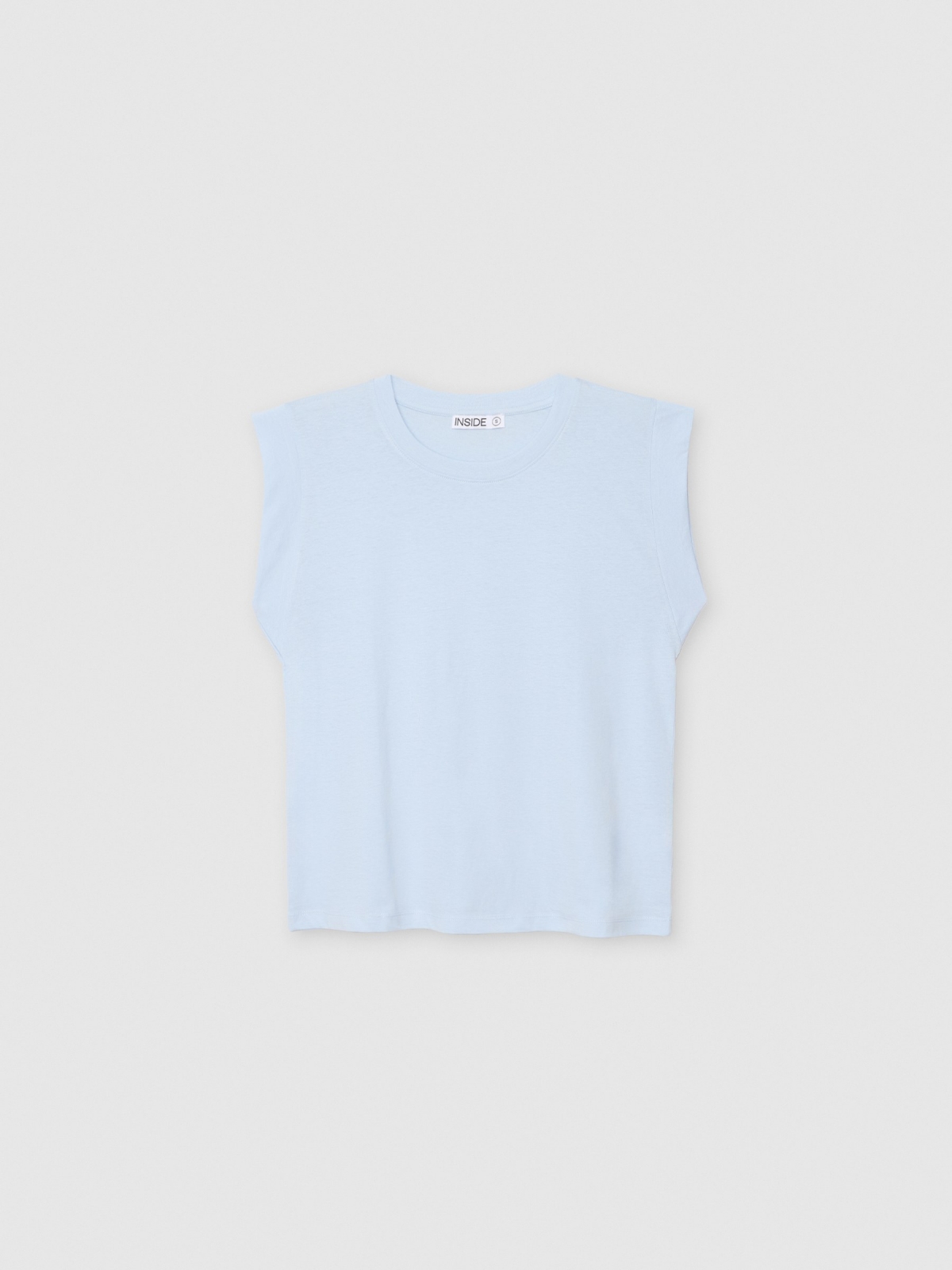 %Pto% Oversized sleeveless shirt light blue front view