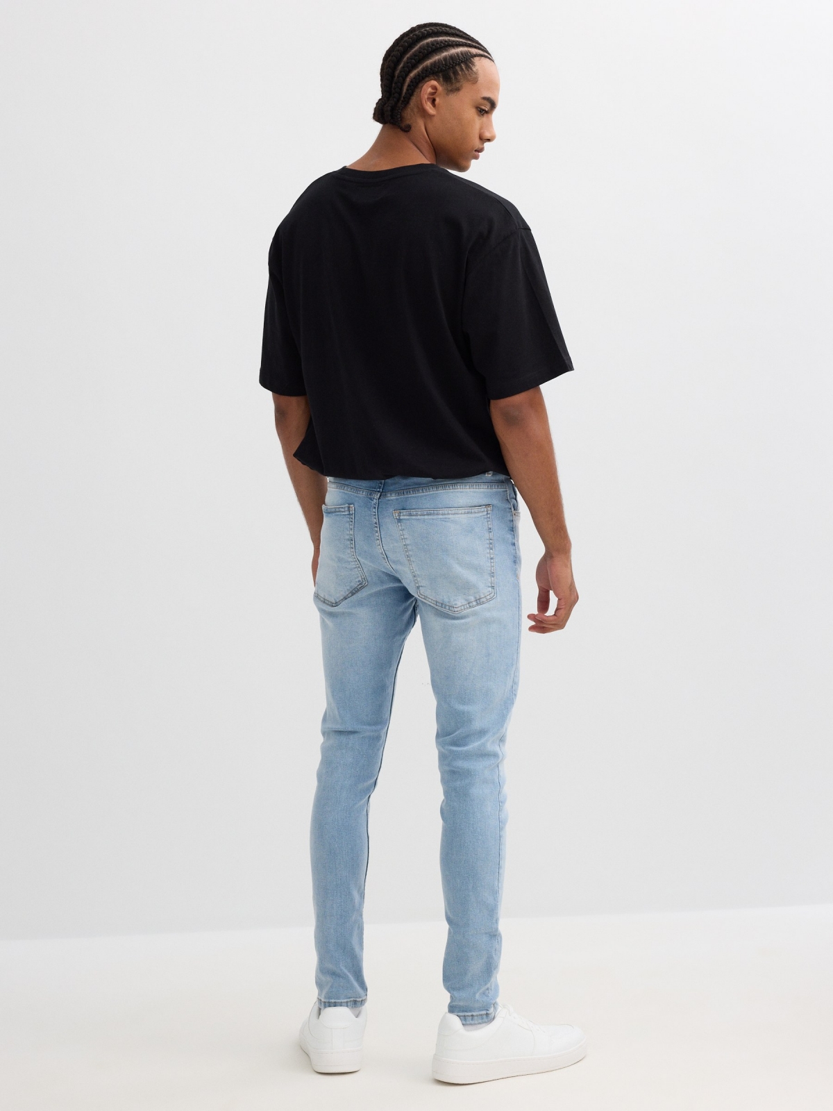 Jeans skinny azul claro azul vista media frontal