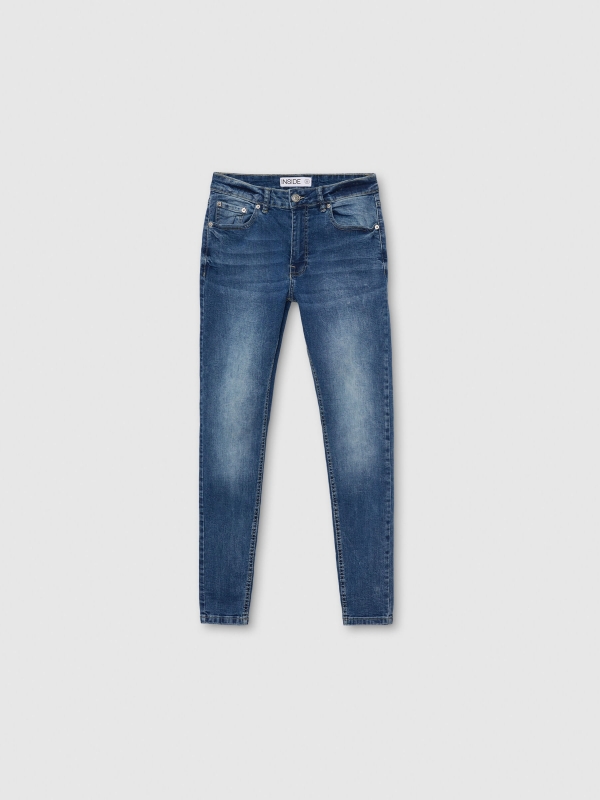  Jeans skinny desgastado azul vista frontal