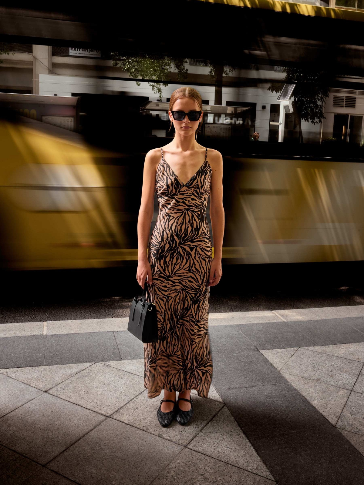 %New% Vestido maxi animal print multicolor