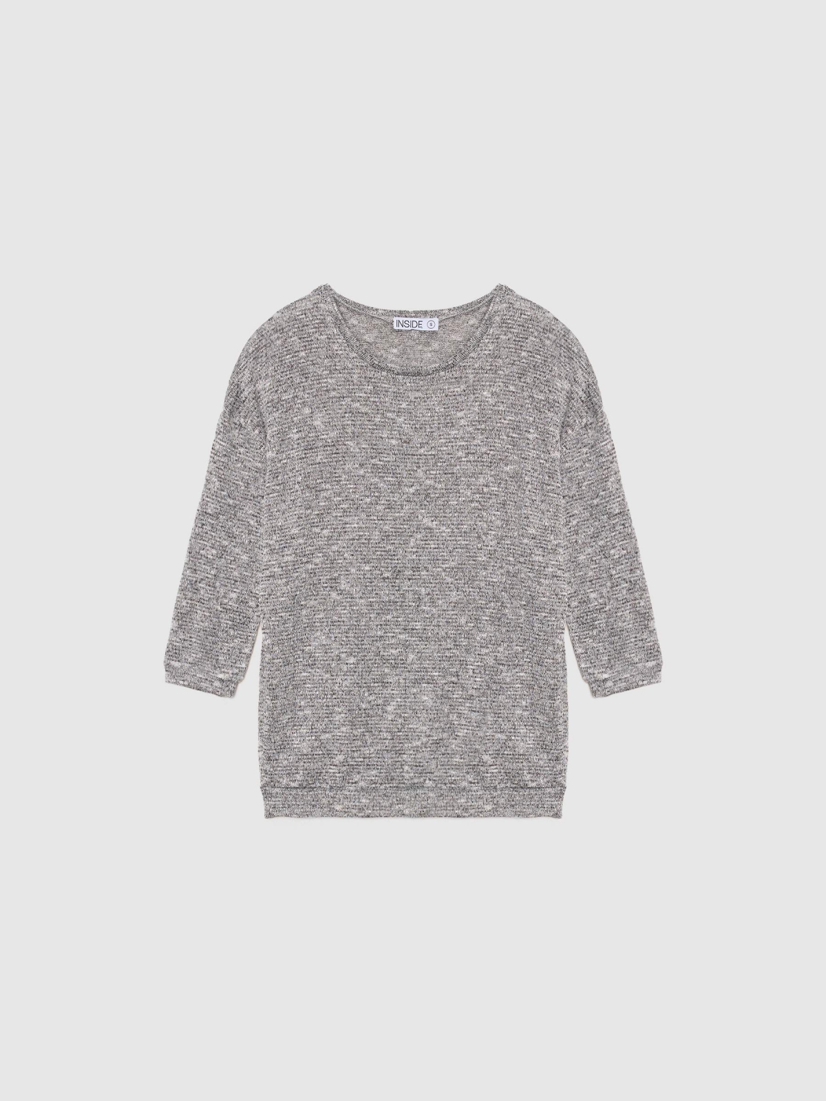  Camiseta jaspeado en colores gris melange