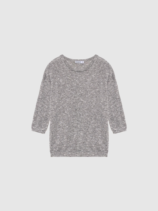 Camiseta jaspeado en colores gris melange