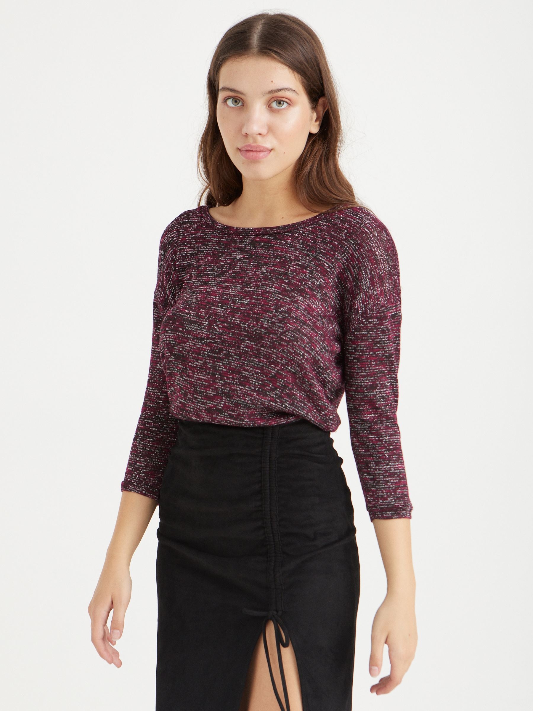 INSIDE Camiseta jaspeado en colores, Rojo, L