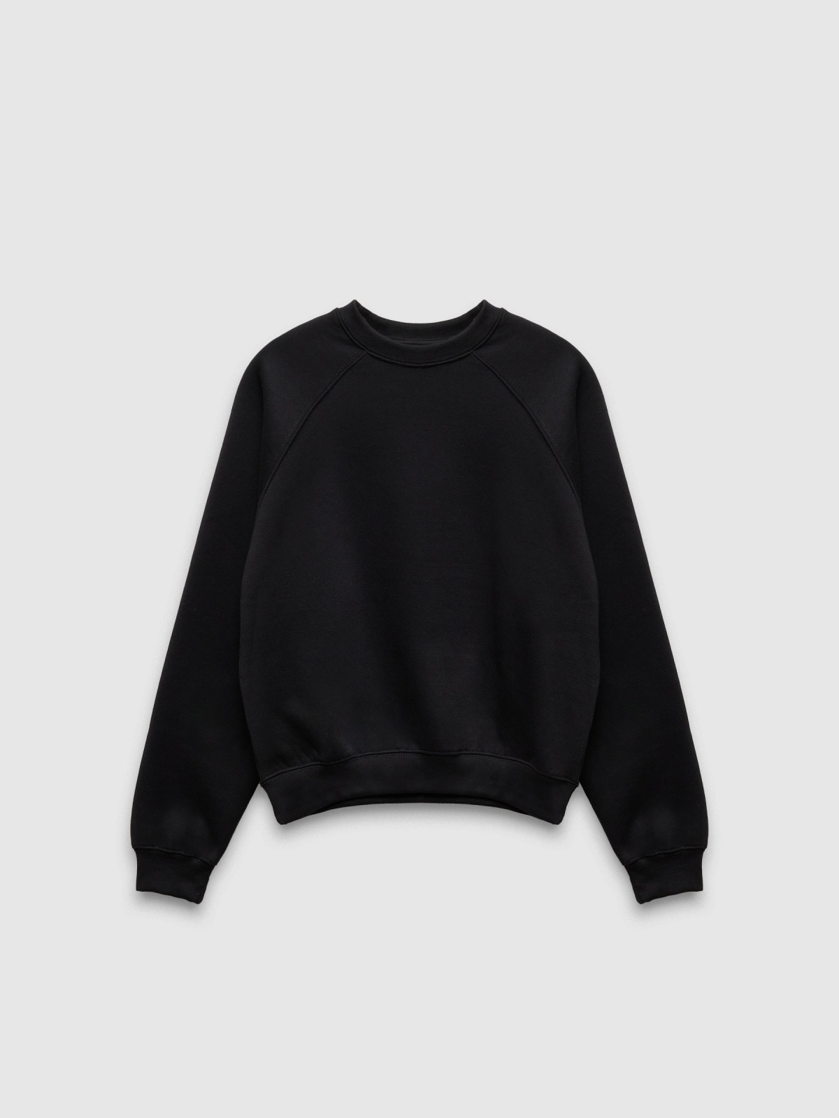  Sudadera cuello redondo negro vista frontal