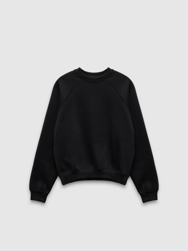  Sudadera cuello redondo negro vista frontal