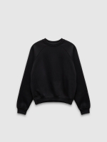 %Pto% Sudadera cuello redondo negro vista frontal