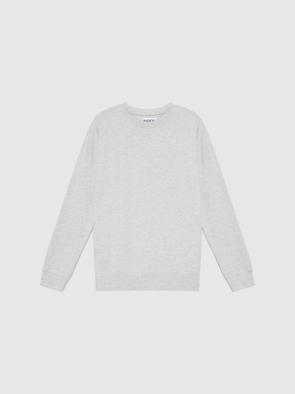  Basic sweatshirt grey front view