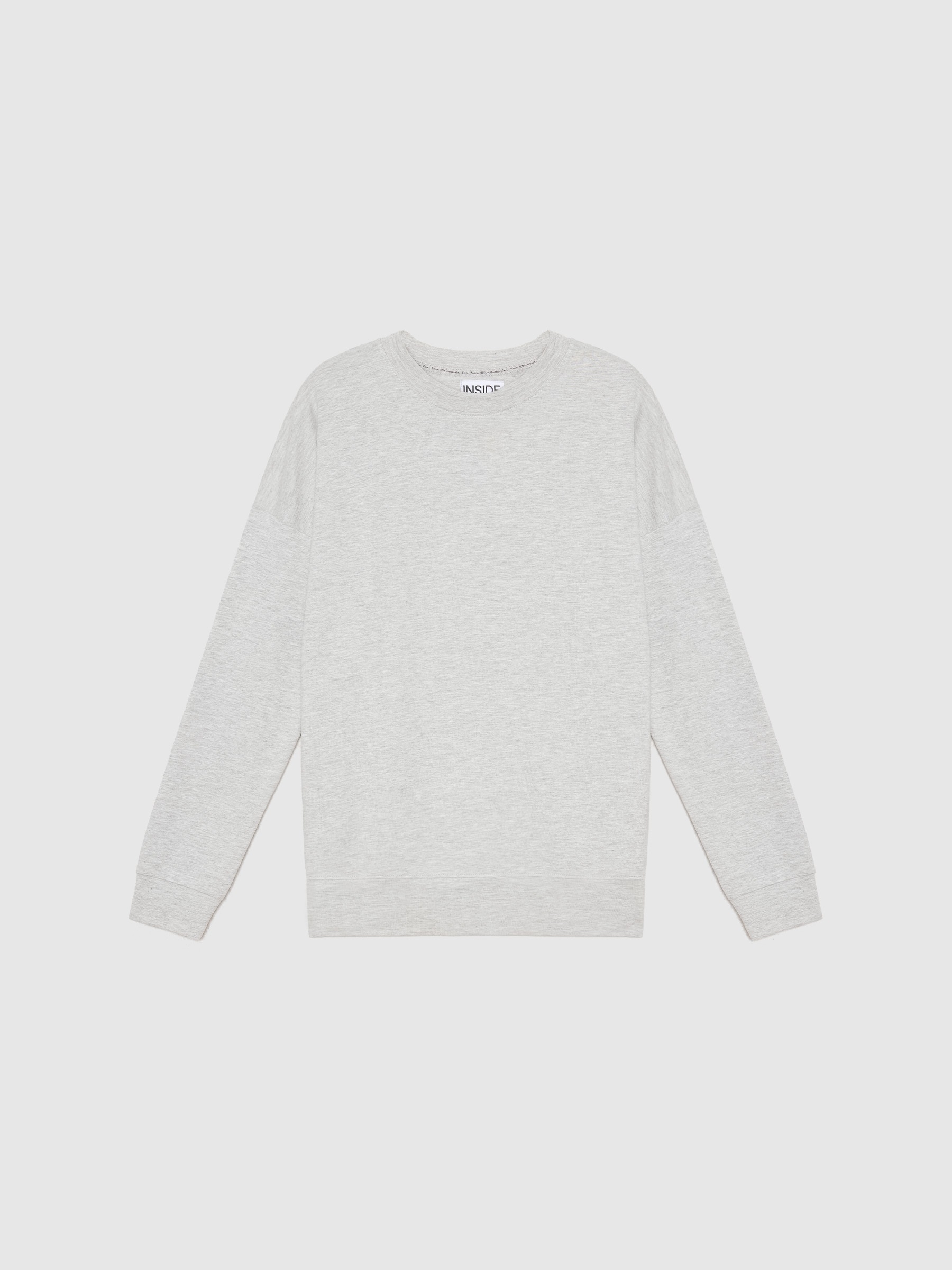 Sudadera básica gris vista media frontal